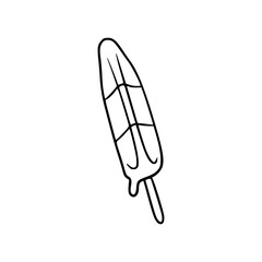 simple popsicle doodle icon