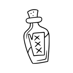 poison bottle doodle drawing