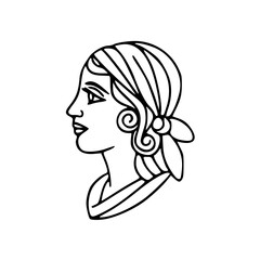 retro female portrait graphic