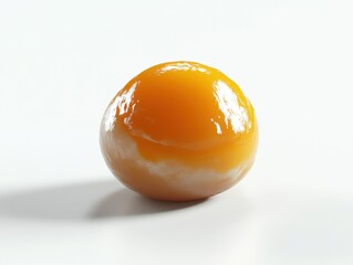 Vibrant Peeled Tropical Fruit Sphere on White Background Peeled fruit Tropical fruit Exotic fruit