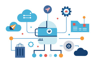 Futuristic abstract illustration of a human head formed by glowing blue lines and connected nodes, symbolizing artificial intelligence, machine learning,