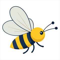 bee on white background