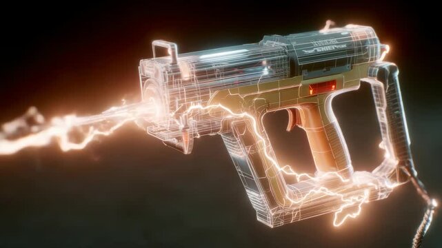 Futuristic energy weapon illustration