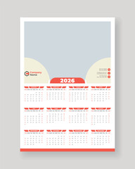 calendar 2026 mockup vector abstract flowers style 