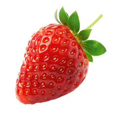 Single ripe strawberry