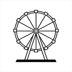 Carnival Ferris Wheel Vector Illustration © abdurrashid