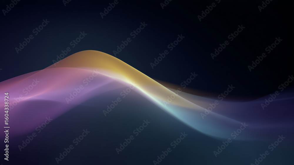 Poster abstract light wave flowing colorful gradient smooth background create calming and modern visual eff