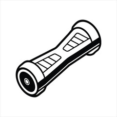  Hoverboard Black Silhouette Vector Clipart