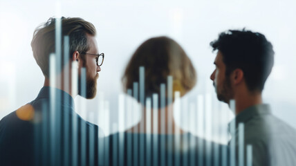 Business team finance risk analysis economic diverse discussion strategy planning focus concept professional modern office