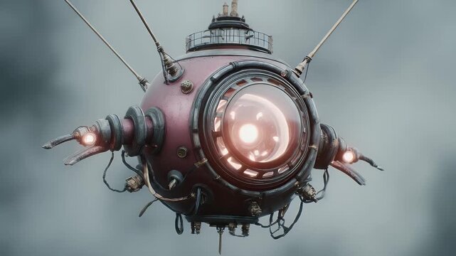 Vintage futuristic spaceship design