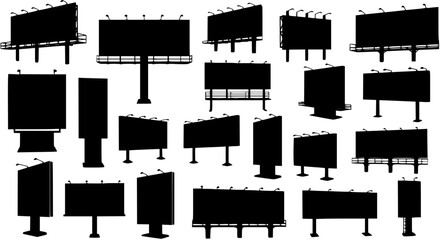 Fototapeta premium blank billboard isolated silhouette 