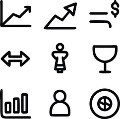 Minimalist Line Art Icons of Musical Instruments collection sound