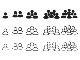 Group Icon Variations of people 