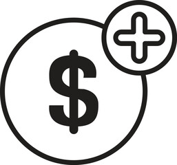 Dollar Icon Cash Coins Money Management Financial Growth Concept Design Vector Illustration