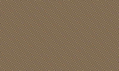 abstract black colour diagonal thin wave line pattern with brown background.