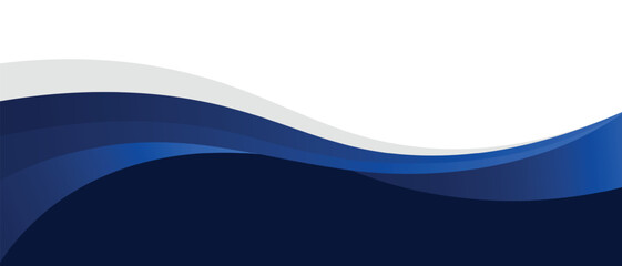 abstract modern blue gradient wave with copy space business template horizontal background