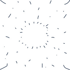 Texture in the form of short and long lines forming a radial mass.
