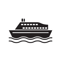 Obraz premium Adobe Illustrator ArtworkCruise Ship Icon vector