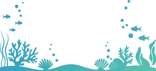 Minimalist Coral Reef Vector Design
