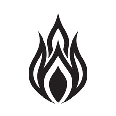 Tribal Flame Icon vector
