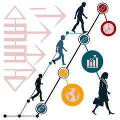 Social Network Connection – Digital Communication and Networking Concept with Connected People, Technology Links, Data Sharing, and Online Community Icons for Web and Business Use
