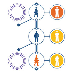 Social Network Connection – Digital Communication and Networking Concept with Connected People, Technology Links, Data Sharing, and Online Community Icons for Web and Business Use

