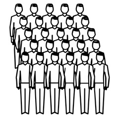 Group of People Illustration – Diverse Team, Crowd, Friends, or Community Icons for Business, Social Media, Teamwork Concepts, and Creative Digital or Print Designs

