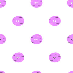 Seamless pattern. Cute planet Mars. Childish illustration on white background.