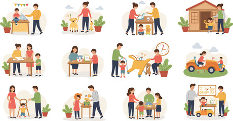 Modern Parenting & Childcare Illustrations