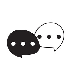 Speech bubbles. Conversation icon. Dialog. Outline vector design. Illustration.