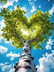 Fototapeta premium Heart shaped tree