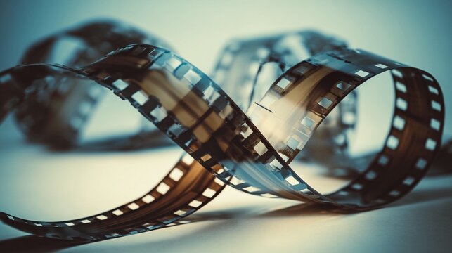 Vintage filmstrip coiled style photography