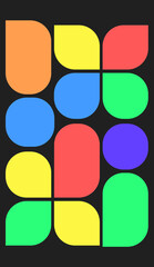 set of colorful speech bubbles