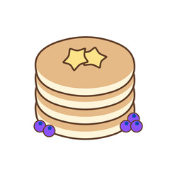 Classic Pancake Stack Sticker – Warm Vintage Style 2