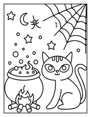 Halloween Coloring Page – Fun, Spooky, and Easy Designs for Kids and Adults | Ghosts, Pumpkins, Witches & More | Print