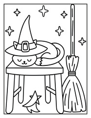 Halloween Coloring Page – Fun, Spooky, and Easy Designs for Kids and Adults | Ghosts, Pumpkins, Witches & More | Print
