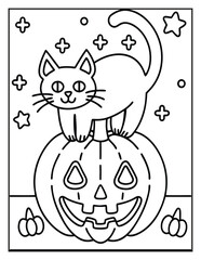 Halloween Coloring Page – Fun, Spooky, and Easy Designs for Kids and Adults | Ghosts, Pumpkins, Witches & More | Print