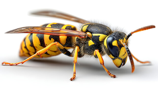 wasp isolated on white background