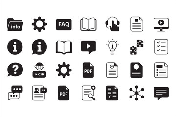 Simple Icons for Information, FAQ, and Customer Support Systems