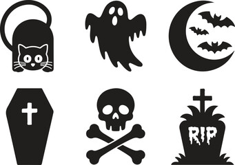 Scary Ghost Silhouette Illustrations

