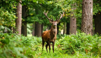 Majestic deer in a forest
