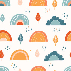 cloudy flat vector wallpaper pattern paper