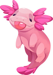 Pink Axolotl Character
