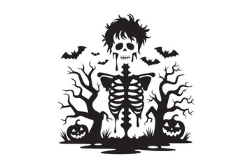 halloween witch illustration vector