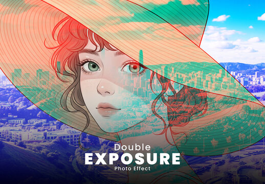 Double Exposure Portrait Photo Effect