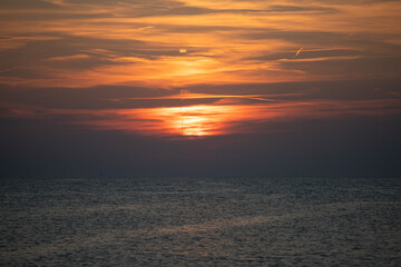  Peace sunset sky calm tranquil relax panorama summer mood. Positive energy, meditation summer tropical island