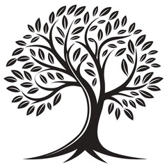 tree design  black and white 