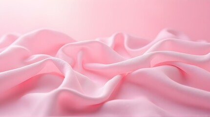 Obraz premium Pink fabric with soft wave.Textured background.