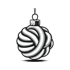 Nautical knot ornament hanging rope