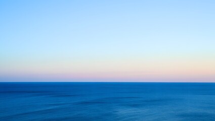 Obraz premium Beautiful ocean view with blue sky background calm sea horizon seascape tranquil scene nature